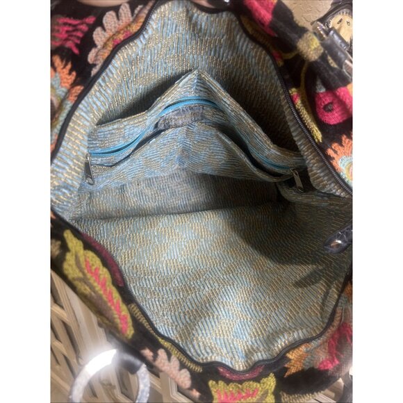 Raviani Garland Tx Tote Bag Tapestry Western Boho Bling Jacquard Floral Purse - Picture 13 of 16